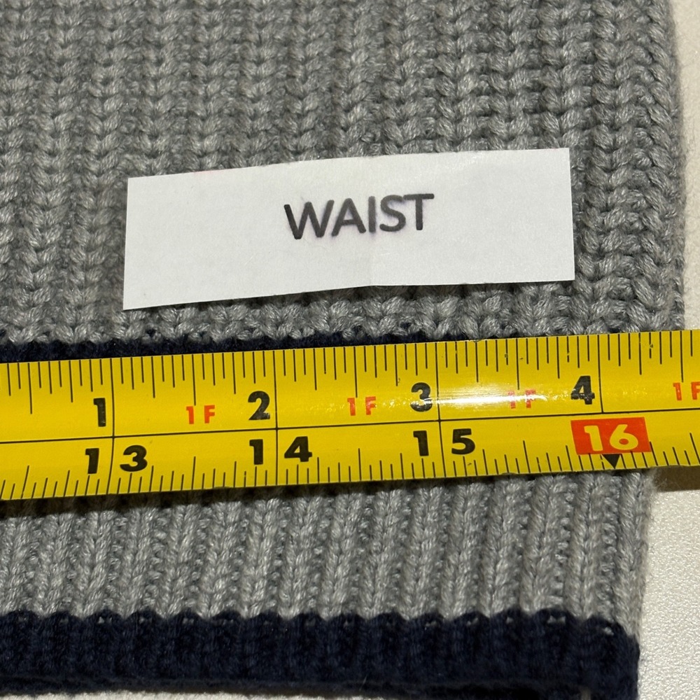 Abercrombie & Fitch Y2K Cable Crop Sweater Vest XS Gray Academia Preppy Tennis - Picture 9 of 11